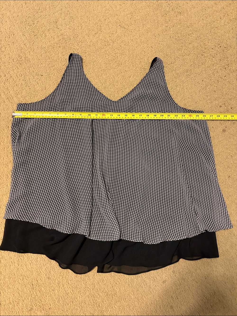 Lane Bryant Black and White V-Neck Layered Tank Top - Picture 7 of 11